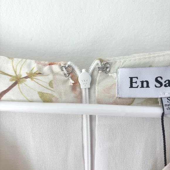 En Saison Callie Mini Dress Floral Puff Sleeve Babydoll Cottagecore Feminine - Picture 10 of 14